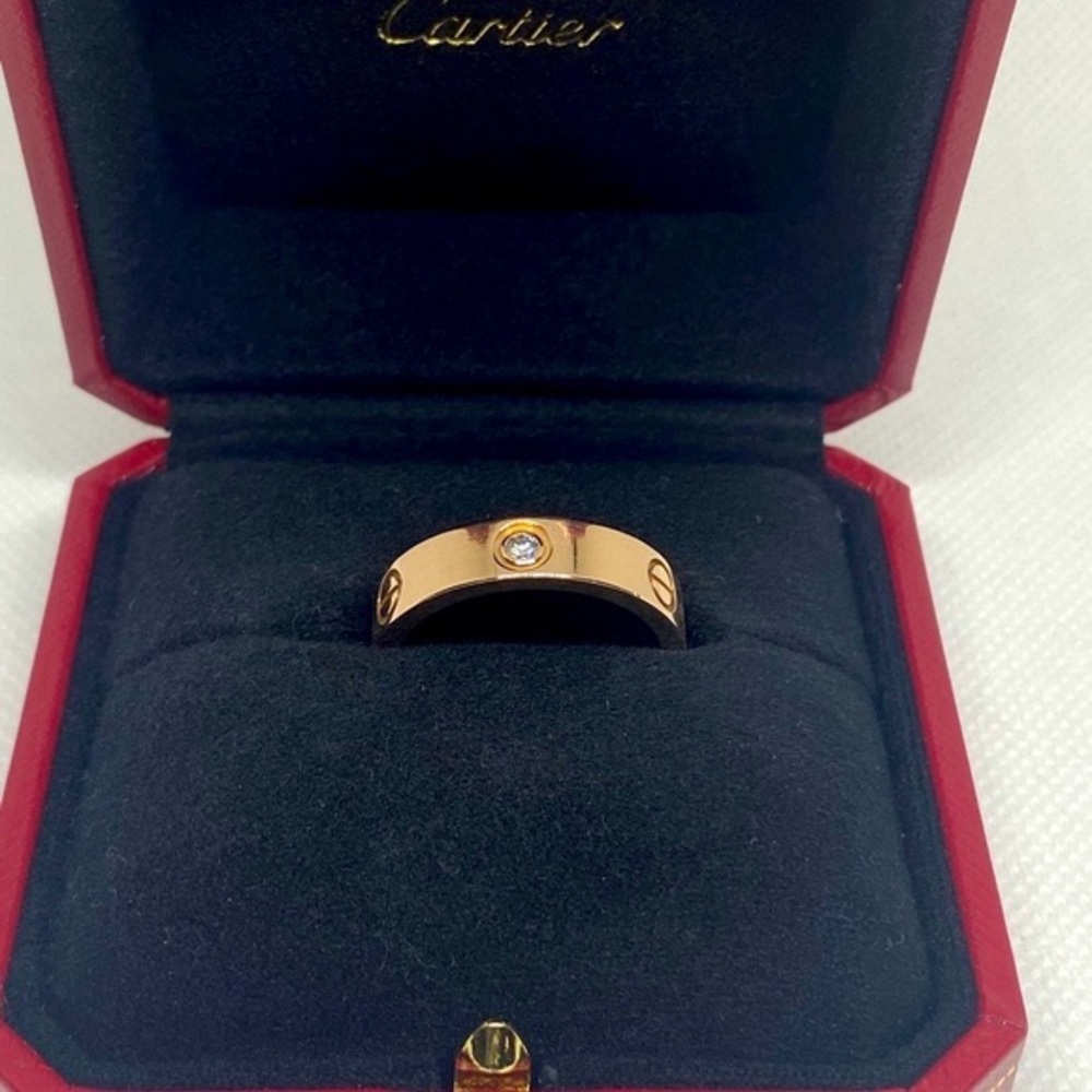 Cartier rose‎ gold & diamond ring